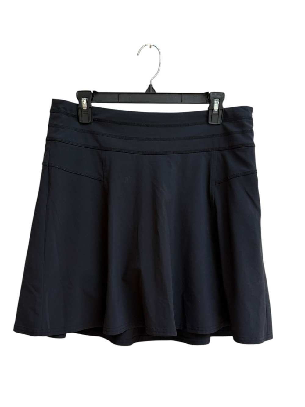 Athleta All Day Skort 18" Women’s Size 8 Black Stretch Mid Rise 591445 EUC